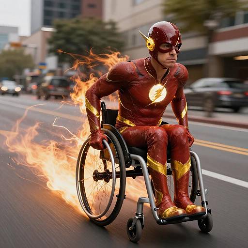 The Flash on Wheelchair: Supersonic Motion