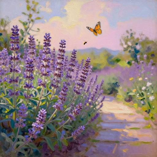 Impressionist Hyssop Garden Path