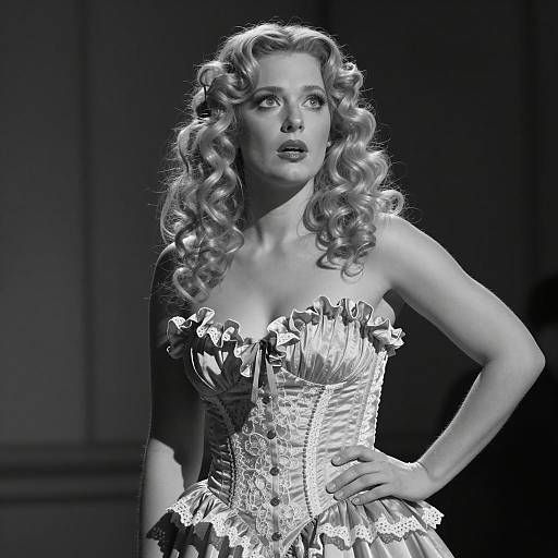 Surprised Woman in Strapless Dress