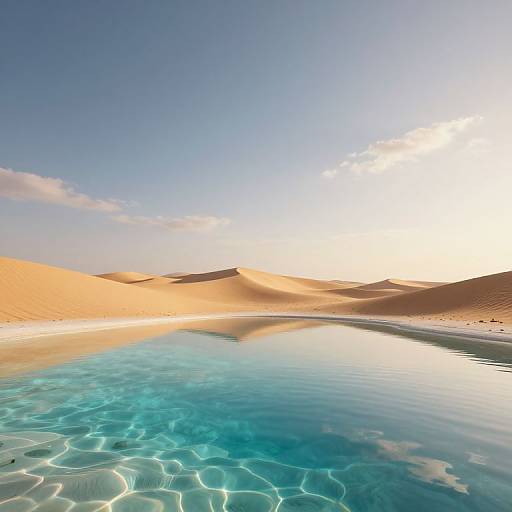 Serene 3D Oasis Landscape