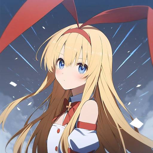 Illustration of Amae koromo, saki in the style of Tsukamoto minori