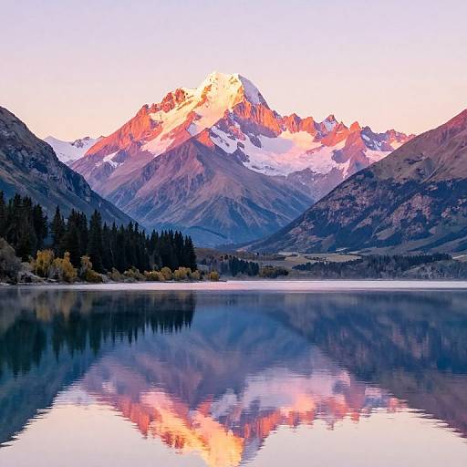 Dramatic Pastel Sunrise Over Mountains