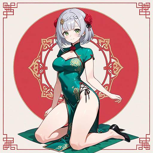 Noelle in Elegant China Dress