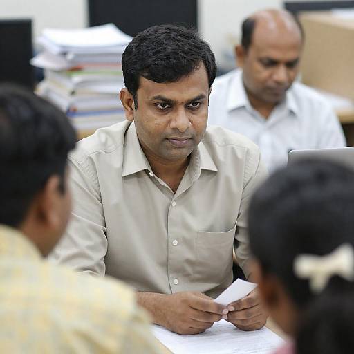 Focused Indian Man in Office Meeting
