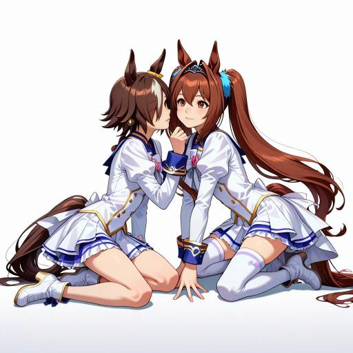 Charming Horse Girls in Playful Attire