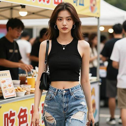 Petite Woman at Festival Street Vendor