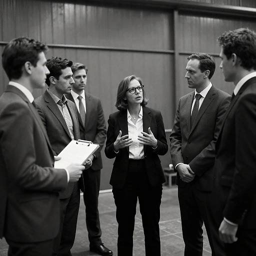 Intense Business Meeting in Monochrome