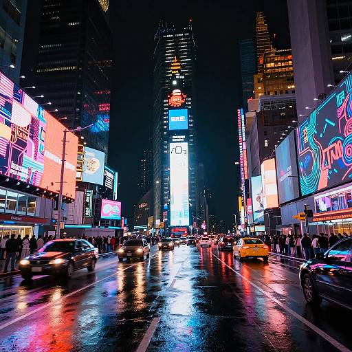 Neon Cyberpunk City Nightscape