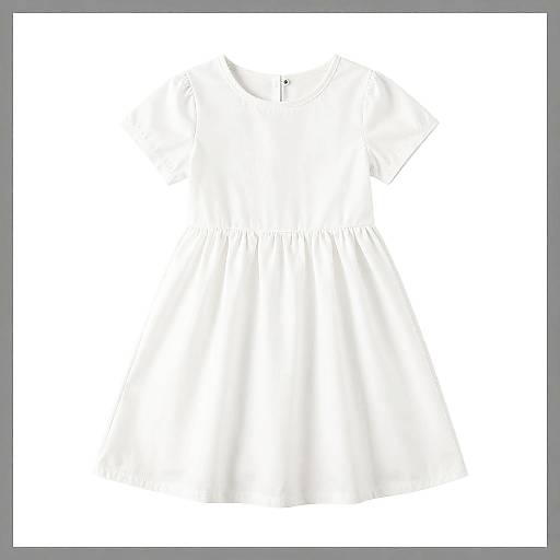 Minimalistic White Knee-Length Dress