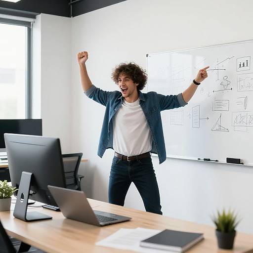 Innovative Entrepreneur in Modern Office