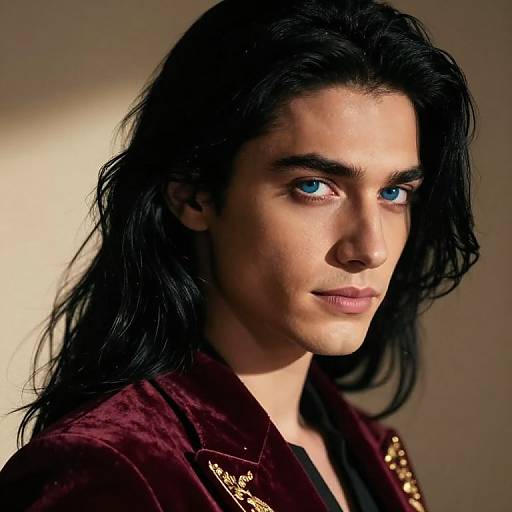 Enigmatic Portrait with Velvet Jacket