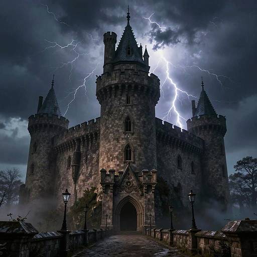 Warhammer RPG Castle in Thunderstorm
