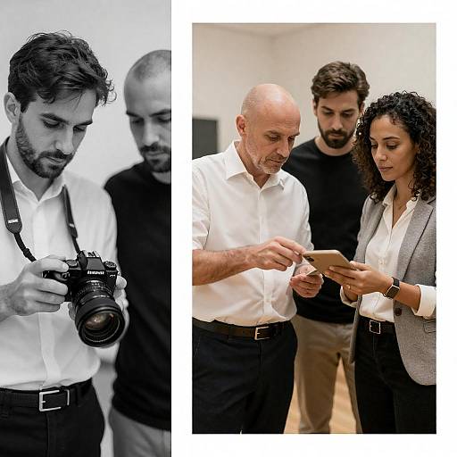 Black-and-White and Color Photo Collage