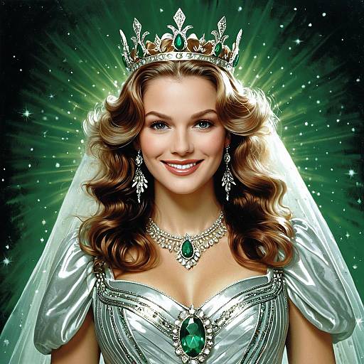 Vintage 90's Fantasy Portrait of a Queen