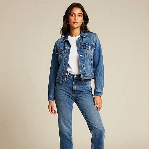 Woman in Kensie Denim Outfit