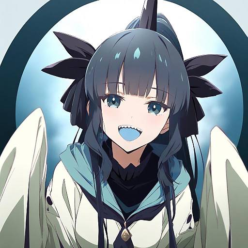 Illustration of Artemis of the blue, atelier live in the style of Nii manabu