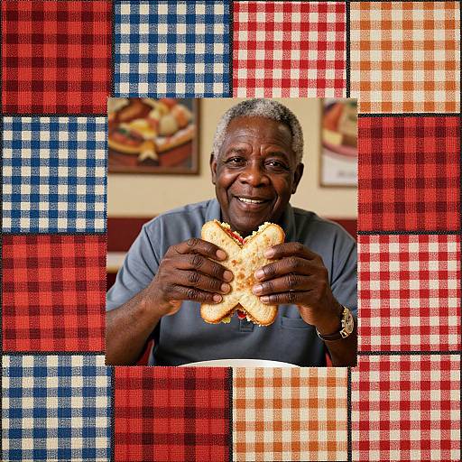 Senior Man Enjoying Potbelly Sandwich