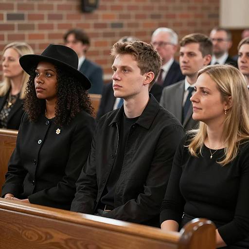 Group of People Attending Church Service