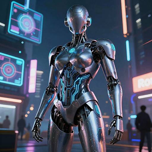 Futuristic Humanoid Robot Armor Design