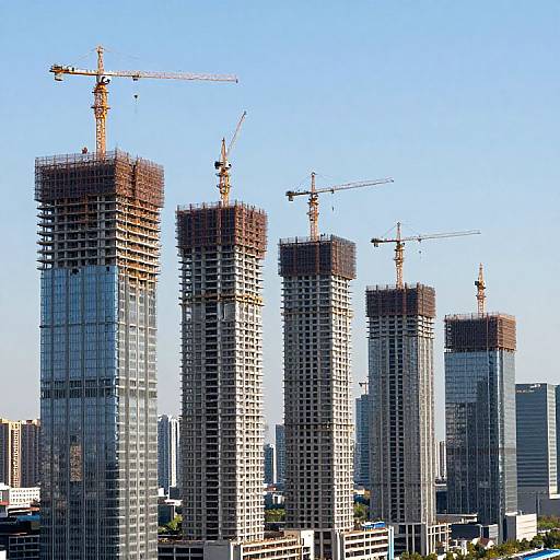 Skyscraper Construction Time-Lapse Sequence