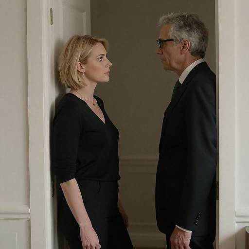 Intense Dialogue Between Two Generations