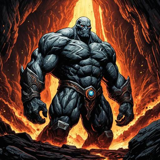 Ancient Elemental Titan Rising in Magma Cavern
