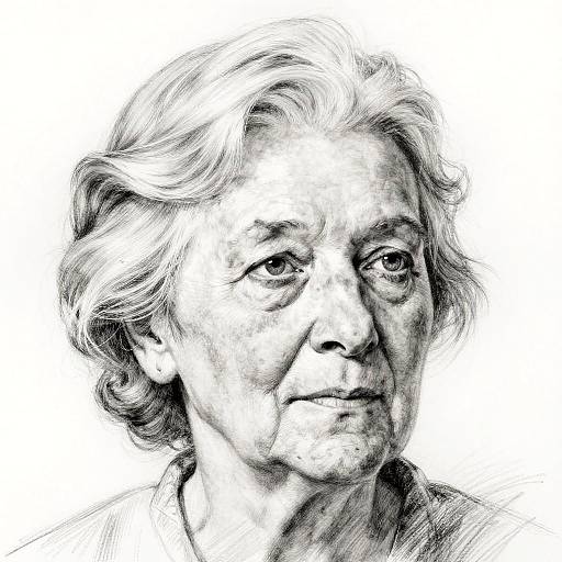 Elderly Woman Pencil Sketch