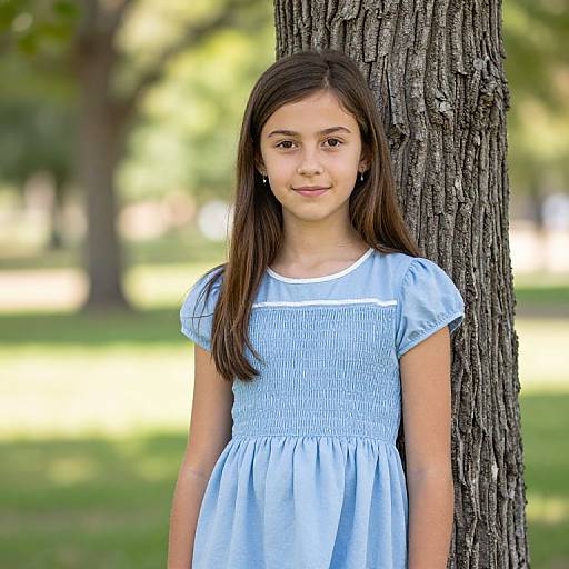 Young Girl in Sunlit Park