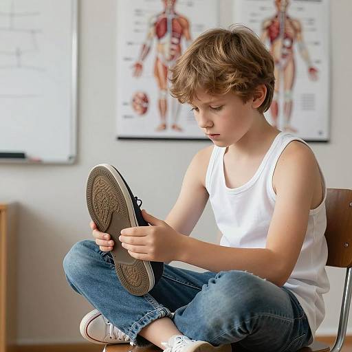 Curious Boy in a Classroom Setting