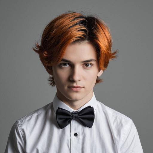 Young Man in White Shirt and Black Bowtie