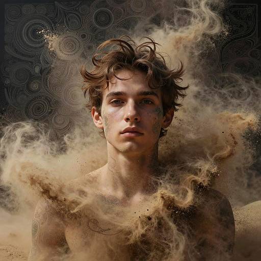 Ethereal Abstract Portrait in Sandstorm