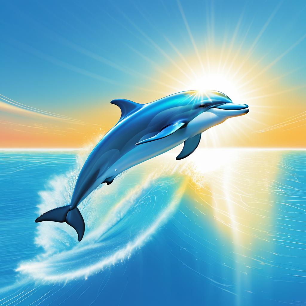 Joyful Dolphin Leaping from Ocean Waves