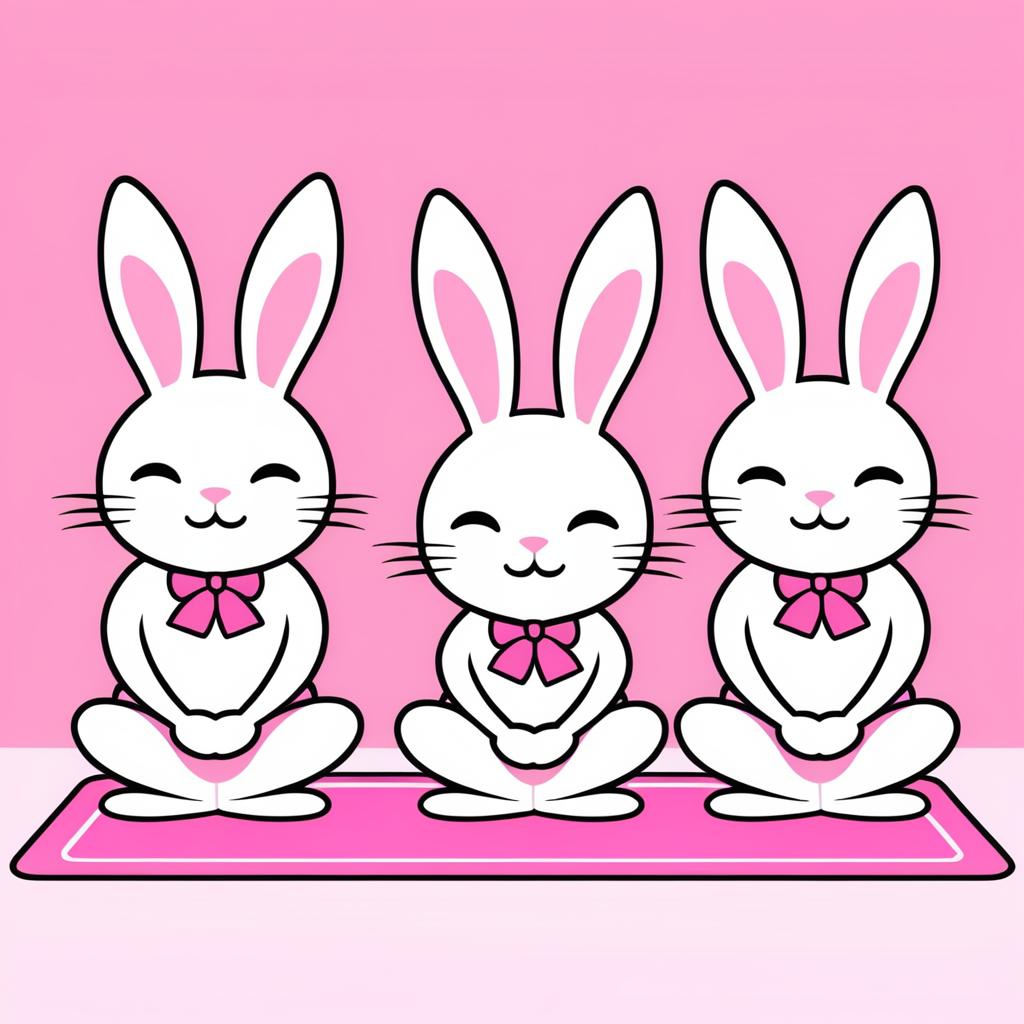 Silly Rabbit Trio in Yoga Pose