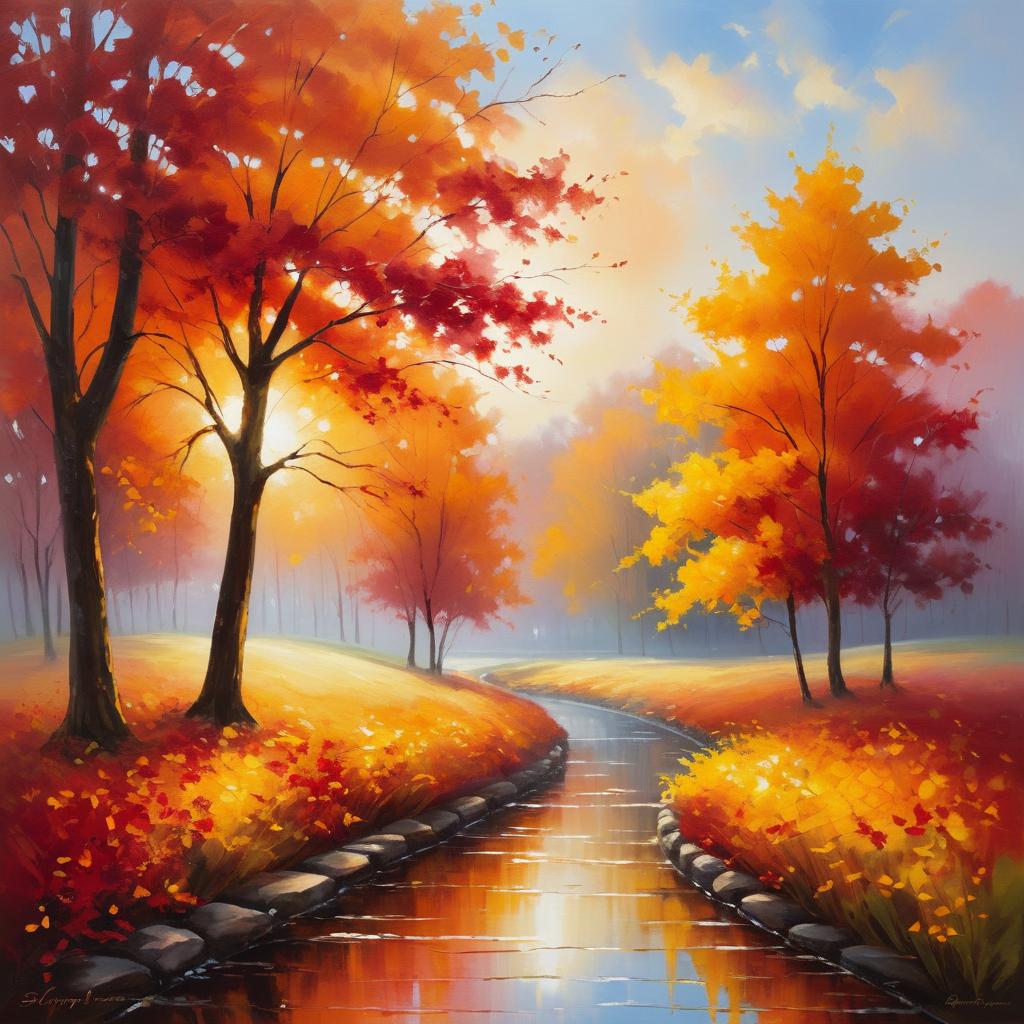 Enchanting Autumn Afternoon Painting