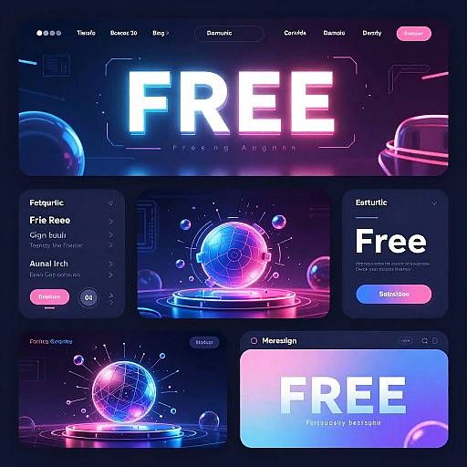 Futuristic AI Banner Generator Interface