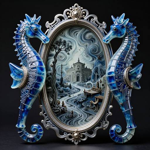 Hyperrealistic Venetian Murano Mirror