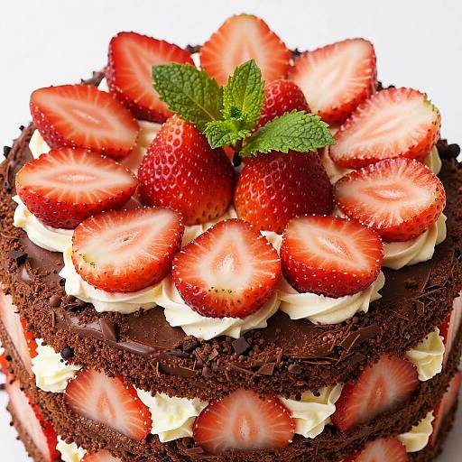 Decadent Chocolate Strawberry Layered Cake