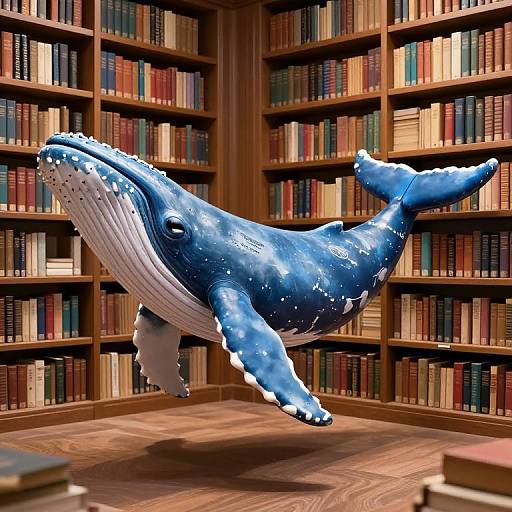 Technicolor Whale in Endless Library