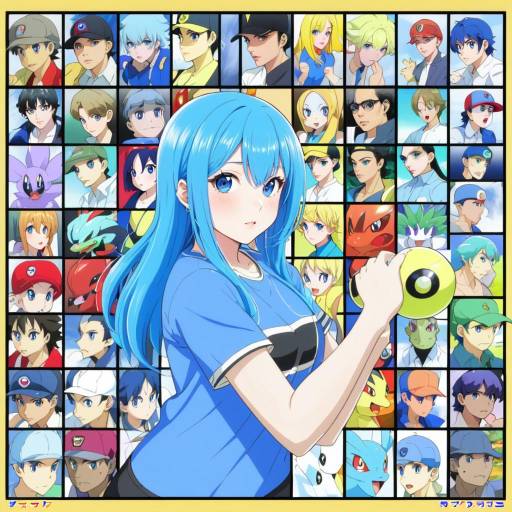 Illustration of Ace trainer (pokemon), pokemon in the style of Kase daiki