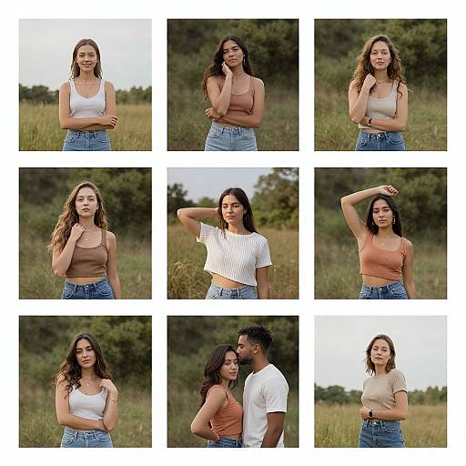Diverse Outdoor Editorial Pose Reference