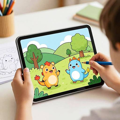 Joyful AI Coloring Book for Kids