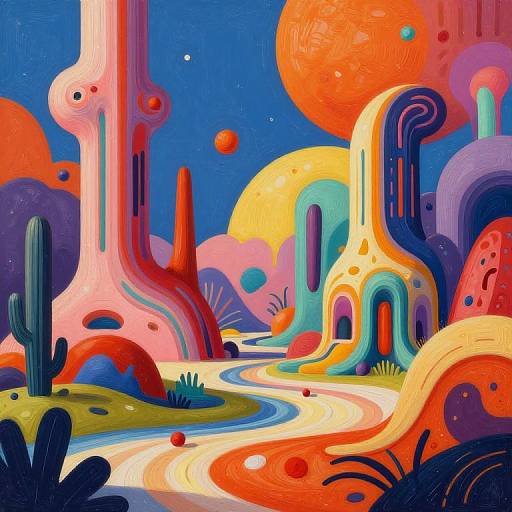 Surreal Futuristic Landscape Art