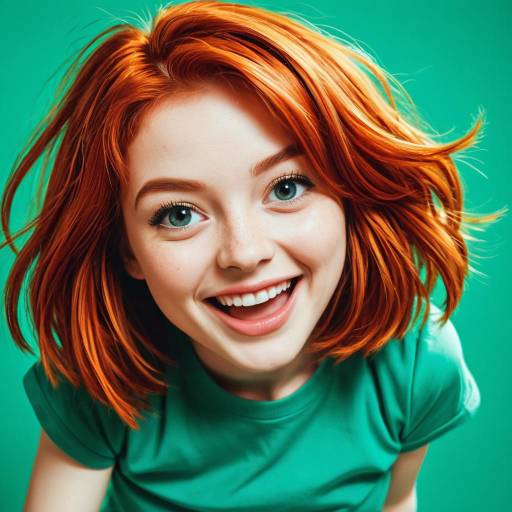Cheerful Red-Haired Woman Portrait