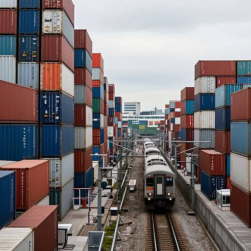 Urban Container Stacks with Train Track