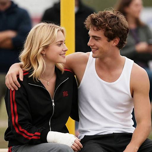 Warm Moments: Joyful Pair in Focus