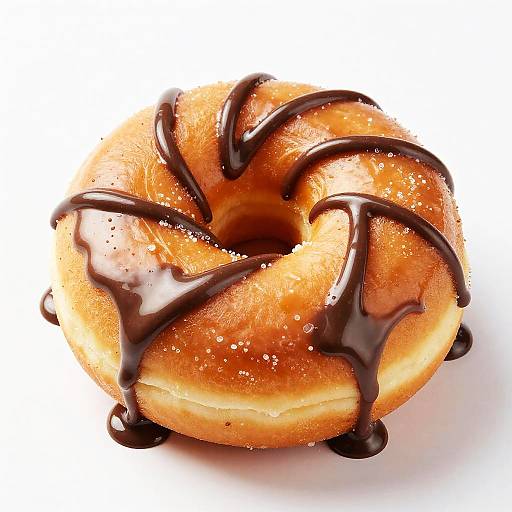 Cinnamon Roll Donut with Chocolate Glaze