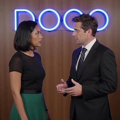 Neon Blue Sign: A Stylish Encounter