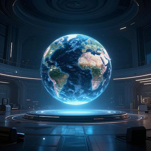 Futuristic Wi-Fi Portal Room