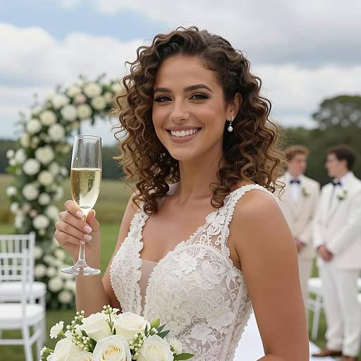 Elegant Wedding Celebration with Joyful Bride