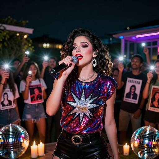 Glamorous Band Queen Performing Live